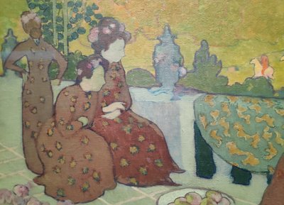 A teraszon ülő nők is azt mondják, szeptember este alkotó: Maurice Denis